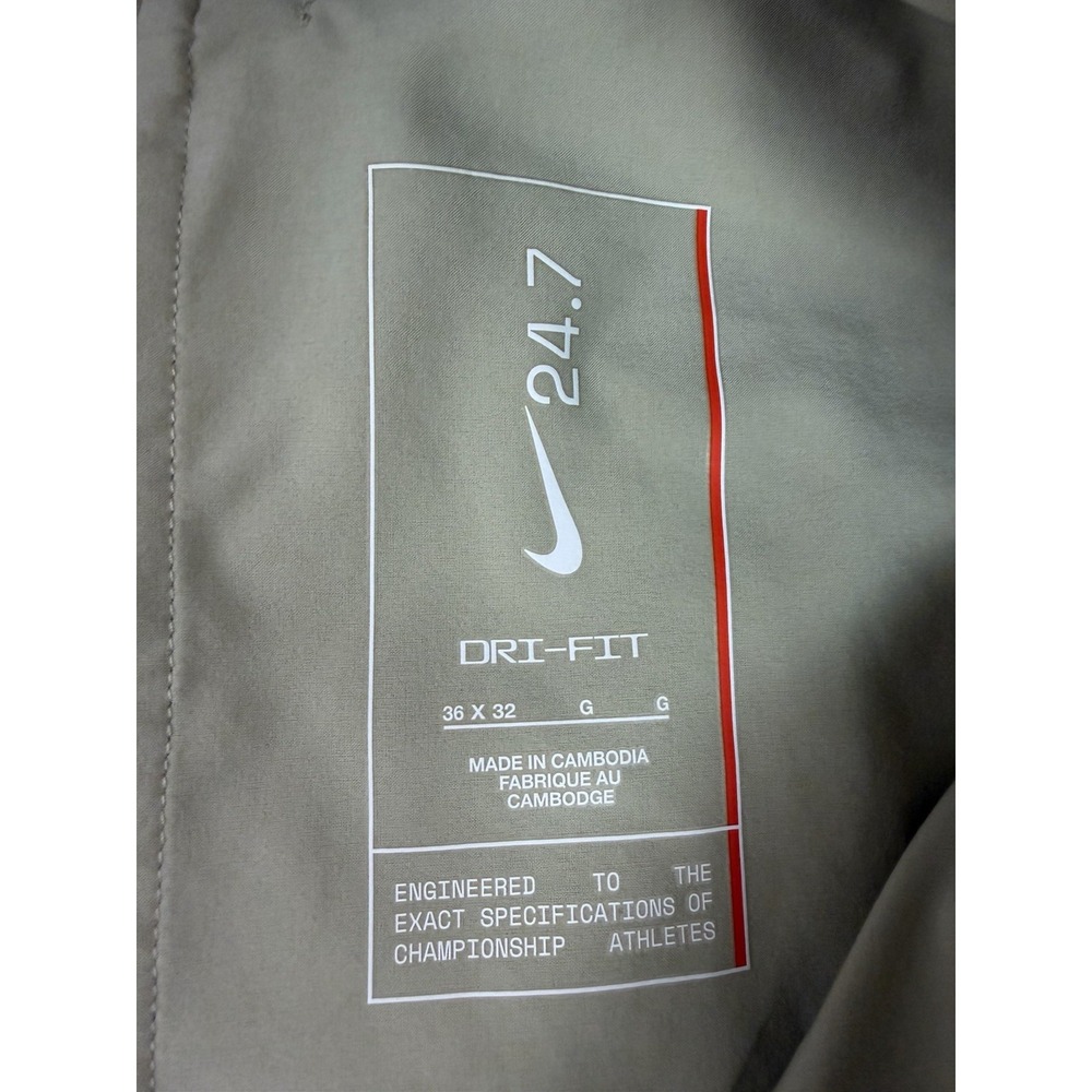 NEW $120 NIKE 24.7 PERFECTSTRETCH DRIFIT UV UTILITY PANTS KHAKI HV0377-253 36x32 - Picture 3 of 7